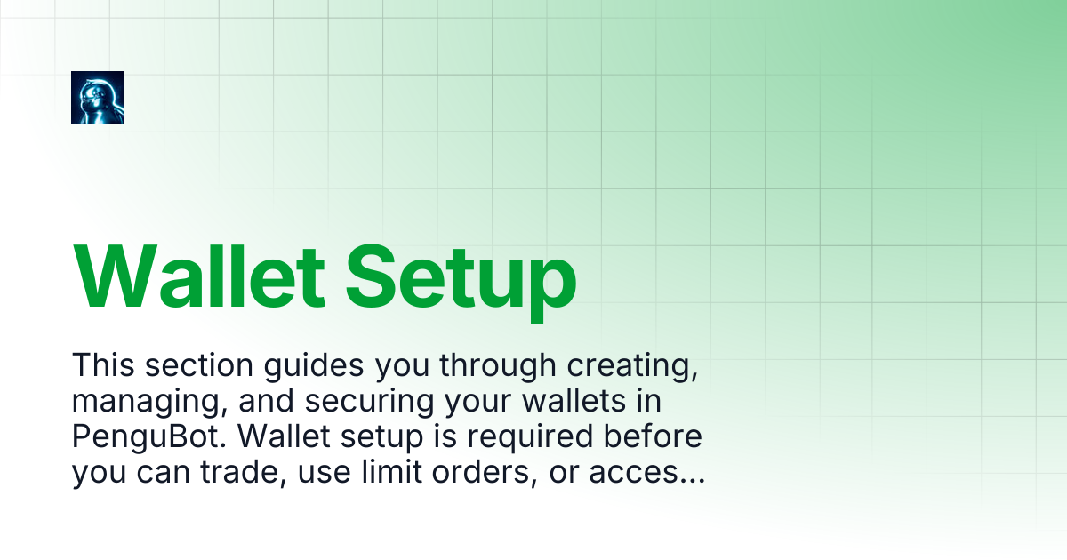 Wallet Setup | Pengubot Docs